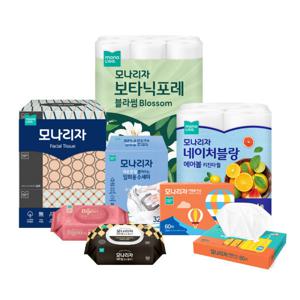 모나리자 실용가득 7종 집들이 선물세트 (롤화장지/미용티슈/키친타올/물티슈 2종/휴대용 미용티슈/수세미)