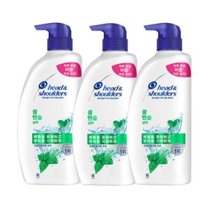 헤드앤숄더 쿨 멘솔 샴푸850ml 3개