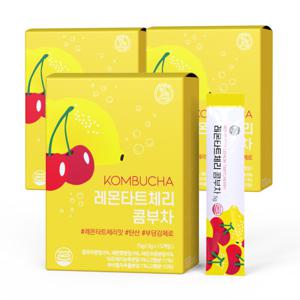(45스틱) 콤부차 레몬 타트체리 5g 15스틱 x 3박스 다이어트차 분말 당류 0g