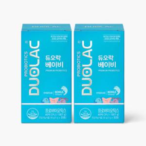 듀오락 베이비 30포 X 2박스 (2개월분)  아기유산균 유당프리 + 10일분 추가증정