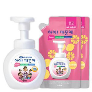 아이깨끗해 핸드워시레몬 용기250 1개+리필200 2개