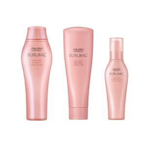 시세이도 에어리플로우 샴푸 250ml 트리트먼트 250ml 리파이닝 플루이드 125ml 세트 부시시한 모발용