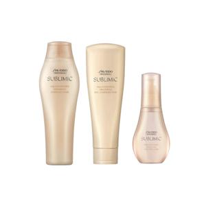 시세이도 아쿠아 인텐시브 샴푸 250ml 트리트먼트 250ml 벨벳오일 100ml 세트 손상 모발용