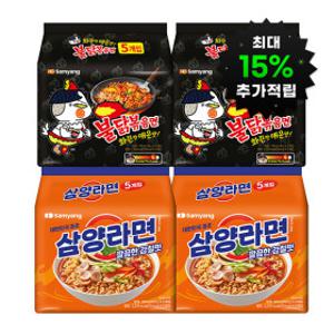 (최대 15%적립)삼양 불닭볶음면 140g 10입+삼양라면 120g 10입/총 20입