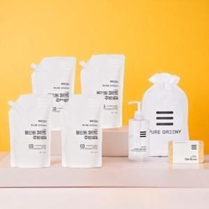 (추석 맞이 30% 쿠폰) 1종 유산균 발효 친환경 주방 세제 대용량 2+1+1 맨손 뽀득 젖병도 과일도 OK