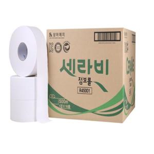 상아제지 세라비 점보롤 화장지 1겹 500m 16롤 BOX 업소용 대용량 휴지