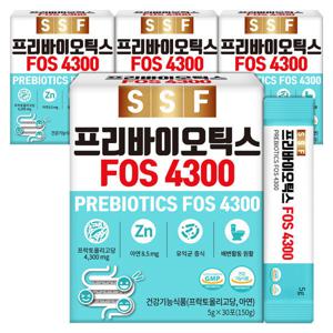 프리바이오틱스 FOS4300 아연 4박스(120포) 프락토올리고당 비타민C 17종 유산균