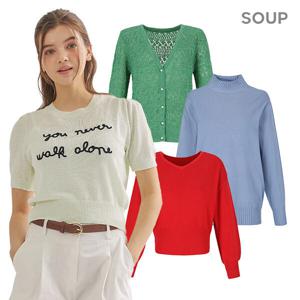 20%+10% SOUPX비지트인뉴욕 돌아온 FW 데일리룩 특가전 가디건/티셔츠/블라우스/원피스/팬츠 외