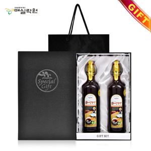 매실락원 유기농 매실숙성 진매실원액 스페셜선물세트 / 미니매실원액+쇼핑백 증정 / 전남도지사명품인증