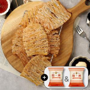 (신선집중)  1+1 몸통 맥반석오징어 구이 150g(7~10미) 2팩 팝꽃25gx2팩 무료증정