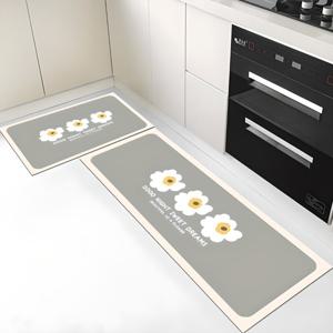 2종세트 빨아쓰는 소프트 규조토 발매트 3D 착시 입체 욕실 주방 매트