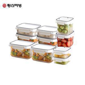 (앵콜 한정특가) 5종+5종 스카이락 밀폐용기 10개 세트 / 항균 밀폐 반찬용기 / 10% 깜짝쿠폰