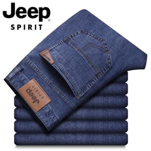 JEEP SPIRIT 남성 여름 빅사이즈 청바지 세미와이드청바지 스판