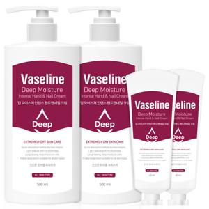 (추석 세일) 바세린 핸드크림 500ml 2개 + 60ml 2개 핸드로션 대용량