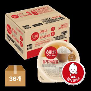 햇반 백미 윤기가득쌀밥 210g 36개