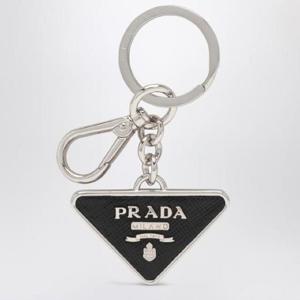 PRADA 블랙 사피아노와 메탈 키링 2PP080053XGPRADA-F0002