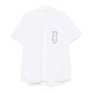 꼼데가르송 화이트 버튼업 반팔 셔츠 FOB038S25 WHITECHECK