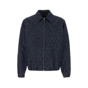 FENDI Embroidered denim bomber jacket FW1324AUX4 F0BUZ