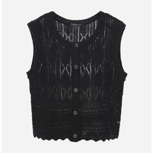 [써스데이아일랜드]크로쉐 라운드넥 니트 베스트(T254MVT236W)