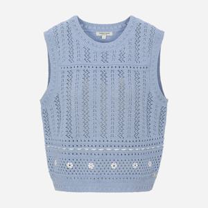 [써스데이아일랜드]손자수 니트 베스트 (T252MVT138W)