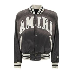 아미리 선 페이디드 아미리 로고 봄버 재킷 AMOUBB1005 BLACK