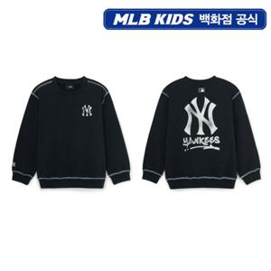 [MLB키즈PG] 스트릿 베이직 로고 아트웍 맨투맨 (7AMTB0654-50BKS)