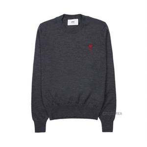[아미] FW24 남성 스몰 하트 로고 울 니 HKS111 KN0025 055