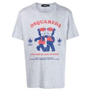 [DSQUARED2] 라프리마 남성 티셔츠 로고 프린트 반팔 S74GD1181S22146 857M GREY 멜란지 /9