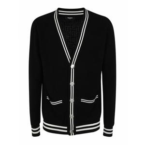 [BALMAIN] 라프리마 남성 가디건 모노그램 자카드 울 BH1KL037KE92EAB 블랙 /8