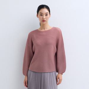[플리츠미(여성)]피켓 져지 와플 가오리 티셔츠_EPTSS025013