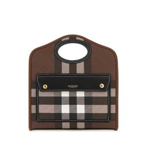 BURBERRY 프린트된 e-캔버스 및 가죽 미니 포켓 백 핸드백 8071386 A8900