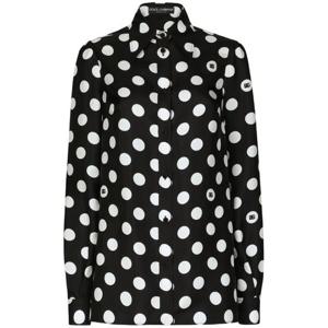 돌체앤가바나 Black Polka Dot Silk Shirt F5S48TIS1VL TP719828258