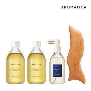 M) 아로마티카 서큘레이팅 바디 슬림 패키지(오일100ml*1+로션300ml*1+마사저)