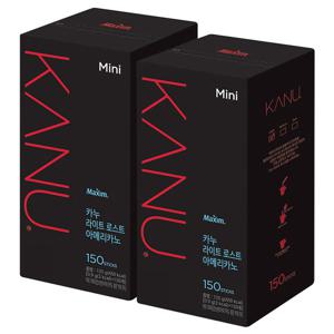맥심 카누 미니 라이트 로스트 아메리카노 150T x 2개