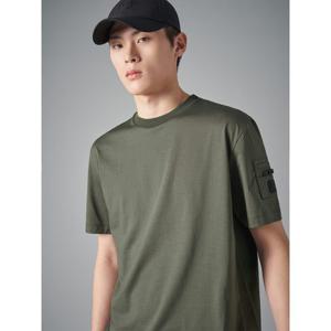 빈폴골프 남성 우븐 믹스 반소매 라운드넥 티셔츠  카키 BJ4342B05H