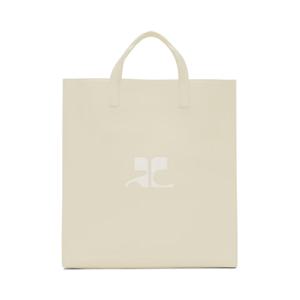 25 FW 쿠레주 여성 오프 화이트 헤리티지 토트백 241783F049004