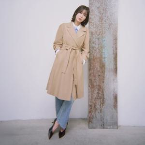 [베스띠벨리]하프덧장볼륨소매롱트렌치코트BKNAC2603