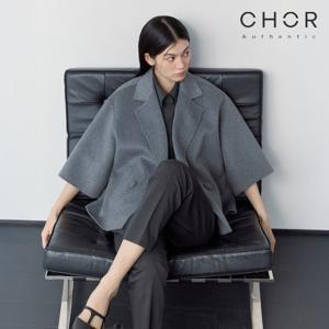 코어 어센틱 캐시울 핸드메이드 판초 숏코트 [런칭 가격 129,900원]