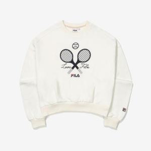 [휠라] TAG가 79,000원 여성 크롭 테니스 맨투맨(FS2POE3351F_OWH)