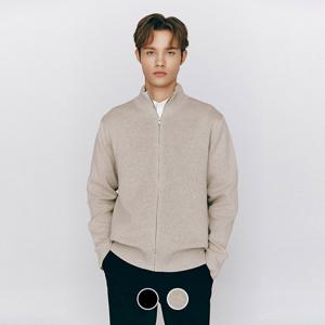 [지오다노]남성 가을 립 스판 목넥 풀 집업 소프트 니트 가디건 055507
