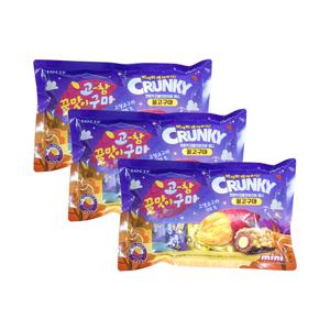 롯데웰푸드 크런키 더블크런치바 미니 꿀고구마 275g x 3개