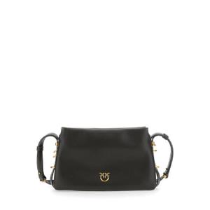 PINKO Green Shoulder Bag with Love Birds Diamond Cut Plaque on the Front and Adjustable Shoulder Strap in Leather Woman 105883A0QOK35Q