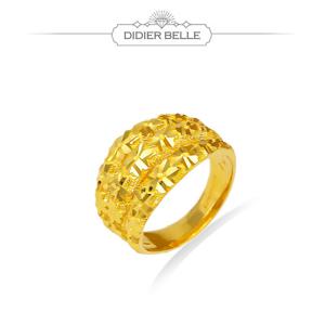 디디에벨라 24K 순금 세줄 리프 컷팅 반지 11.25g