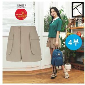 [콜핑]LD18 여성 여름 A라인 실루엣 4부  카고 반바지 KVP9758W