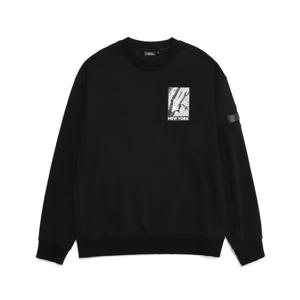 내셔널지오그래픽 N223USW240 시티익스플로어 아트웍 세미 루즈핏 맨투맨 티셔츠 CARBON BLACK