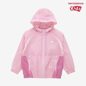 [뉴발란스키즈] 핑크 PLAY DENIM) 배색 홑겹 바람막이 NK9AF2503U(25)