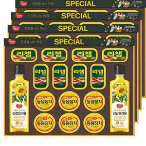 설선물세트 동원 스페셜8호 선물세트(4세트) 참치 식용유 참기름