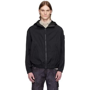 25 FW 스톤아일랜드 남성 블랙 수피마 코튼 캔버스 논아퀴어스 다잉 재킷 251828M180012
