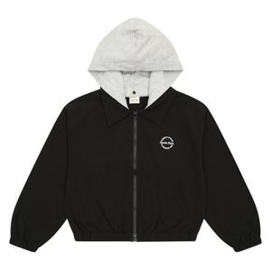 에꼴리에 여아 후드 탈부착 카라 점퍼 23QT151_BK