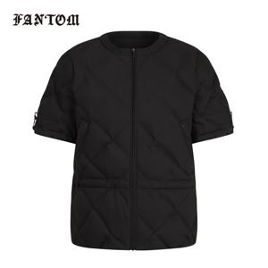 [팬텀] 여성 반팔 경량 구스 다운 점퍼 221E3JP281_BK